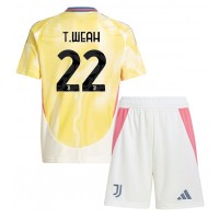 Camisa de Futebol Juventus Timothy Weah #22 Equipamento Secundário Infantil 2024-25 Manga Curta (+ Calças curtas)